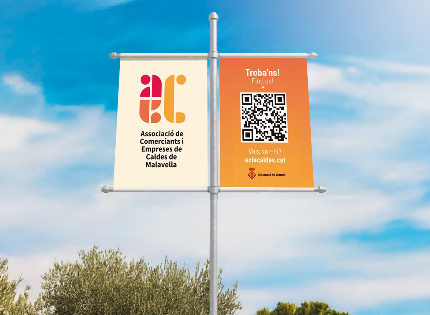 Banderoles d'ACIEC a Caldes de Malavella